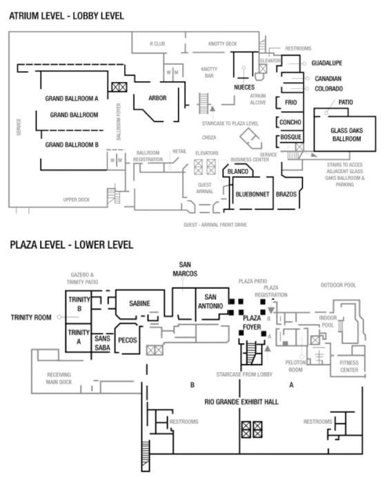 Image: Austin Renaissance Hotel Map Layout
